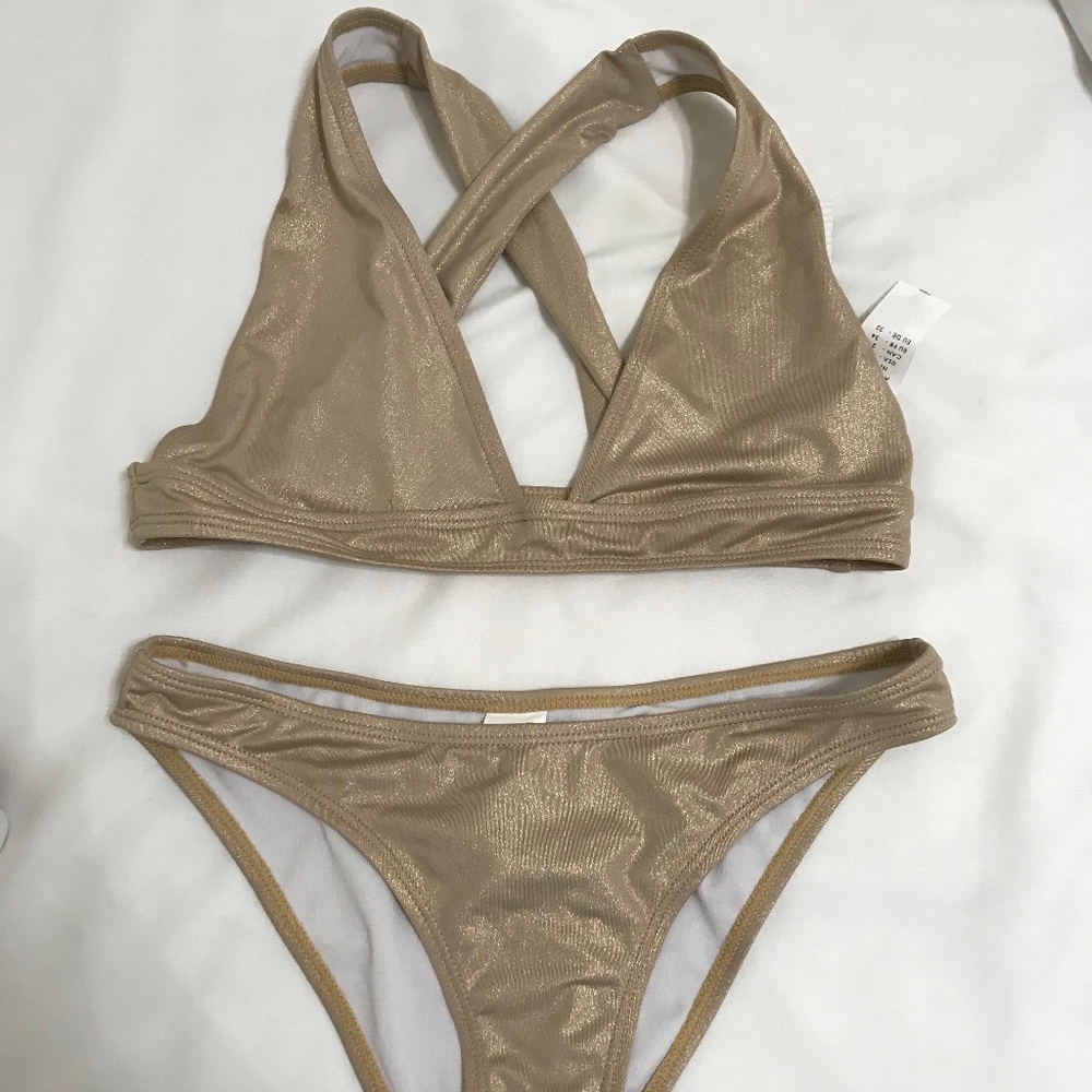 Gold swimsuit